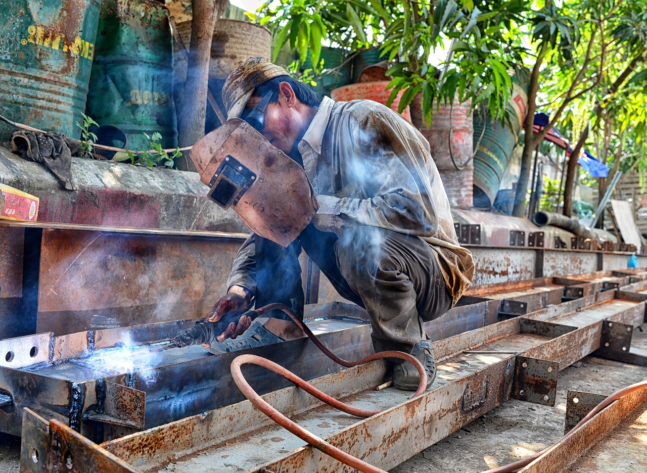 fabrication torch welding on steel