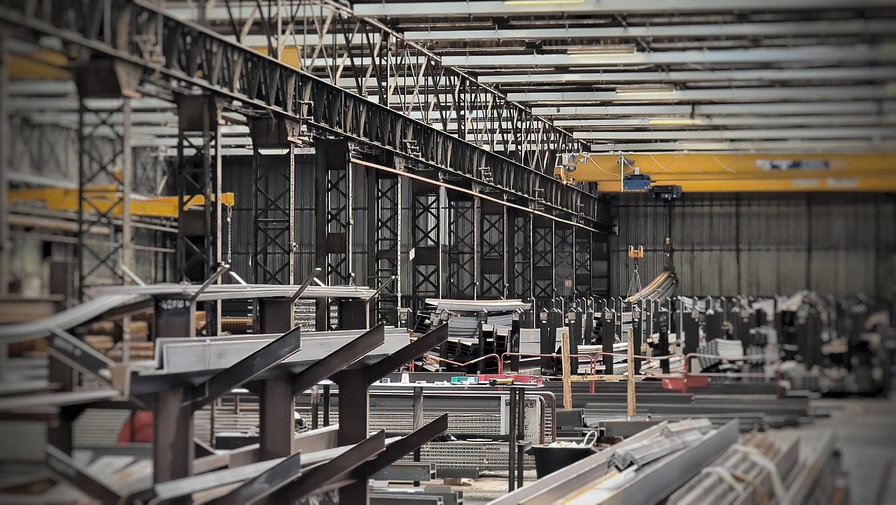 structural steel beams construction frame